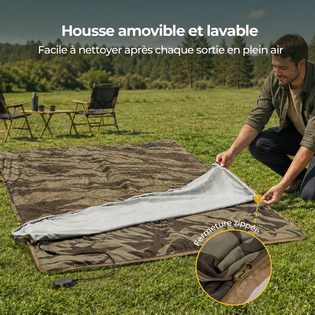 BougeRV Couverture électrique portable 12 V (verte)