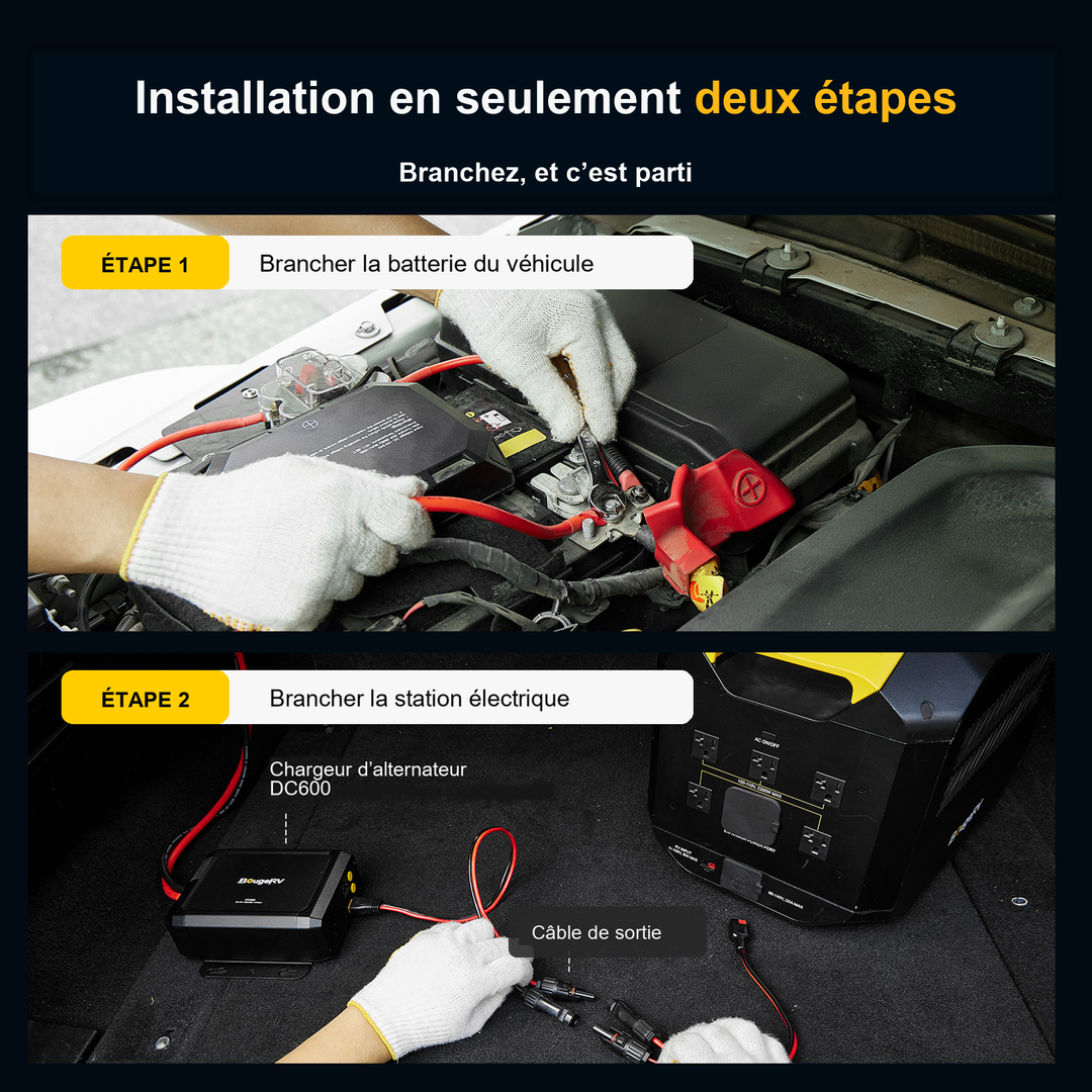 BougeRV DC600 Chargeur d'Alternateur