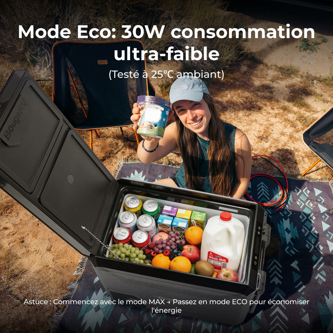 BougeRV Nouveau ASPEN 47 L réfrigérateur portable 12 V