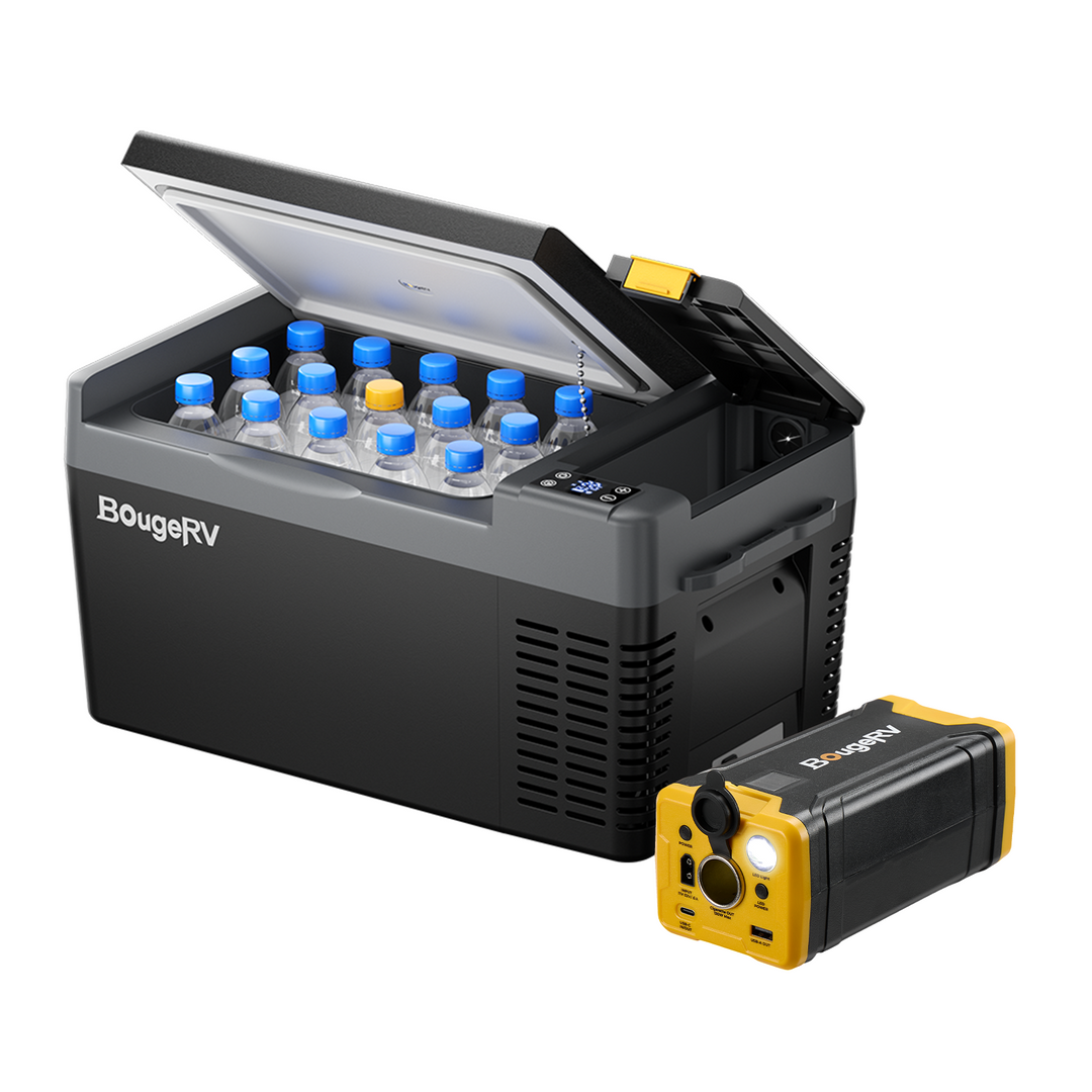 BougeRV CRPRO 20L 12V Réfrigérateur portable pour voiture Noir