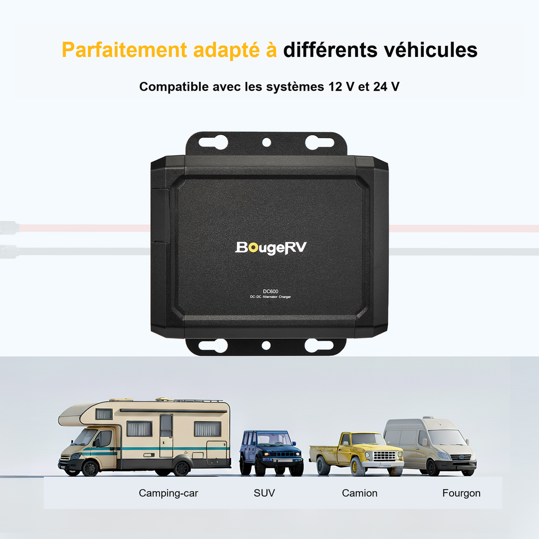 BougeRV DC600 Chargeur d'Alternateur