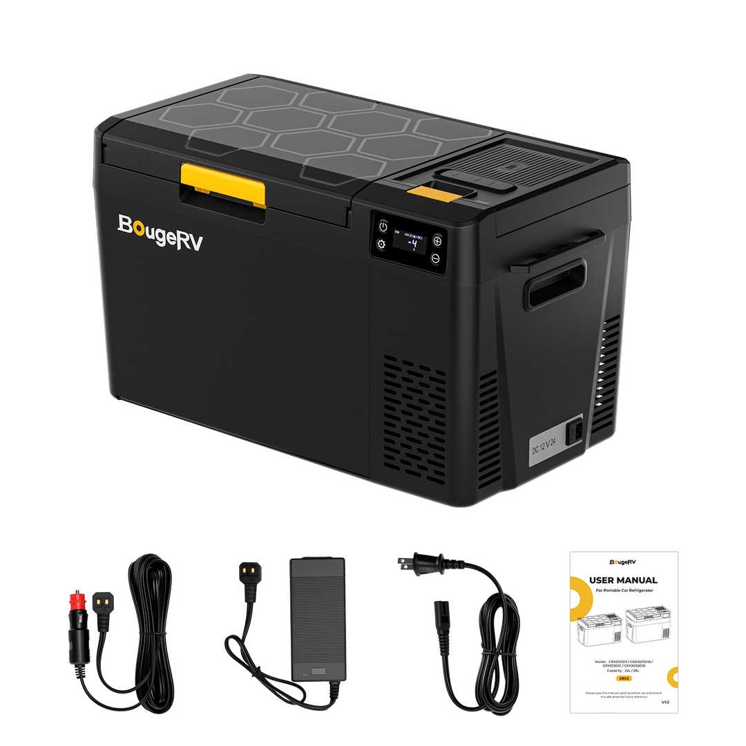 BougeRV Nouveau CRX3 22 L Réfrigérateur électrique portable 12 V