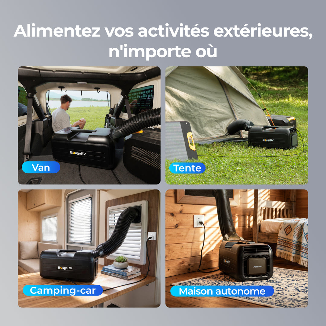Nouveau climatiseur BougeRV PC35 PRO de 1,0 kW (3500 BTU)