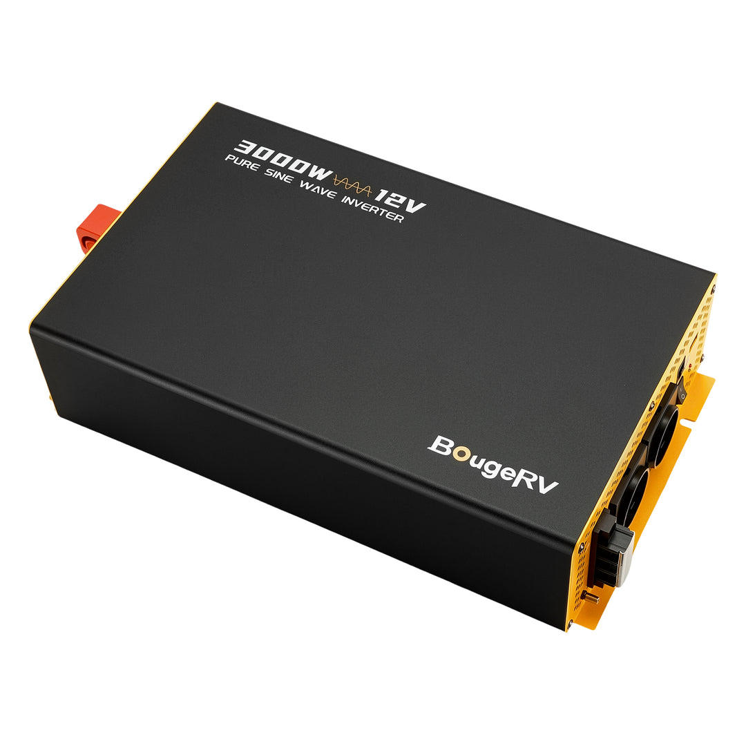 BougeRV Onduleur 3000W 12V à Onde Sinusoïdale Pure avec Bluetooth