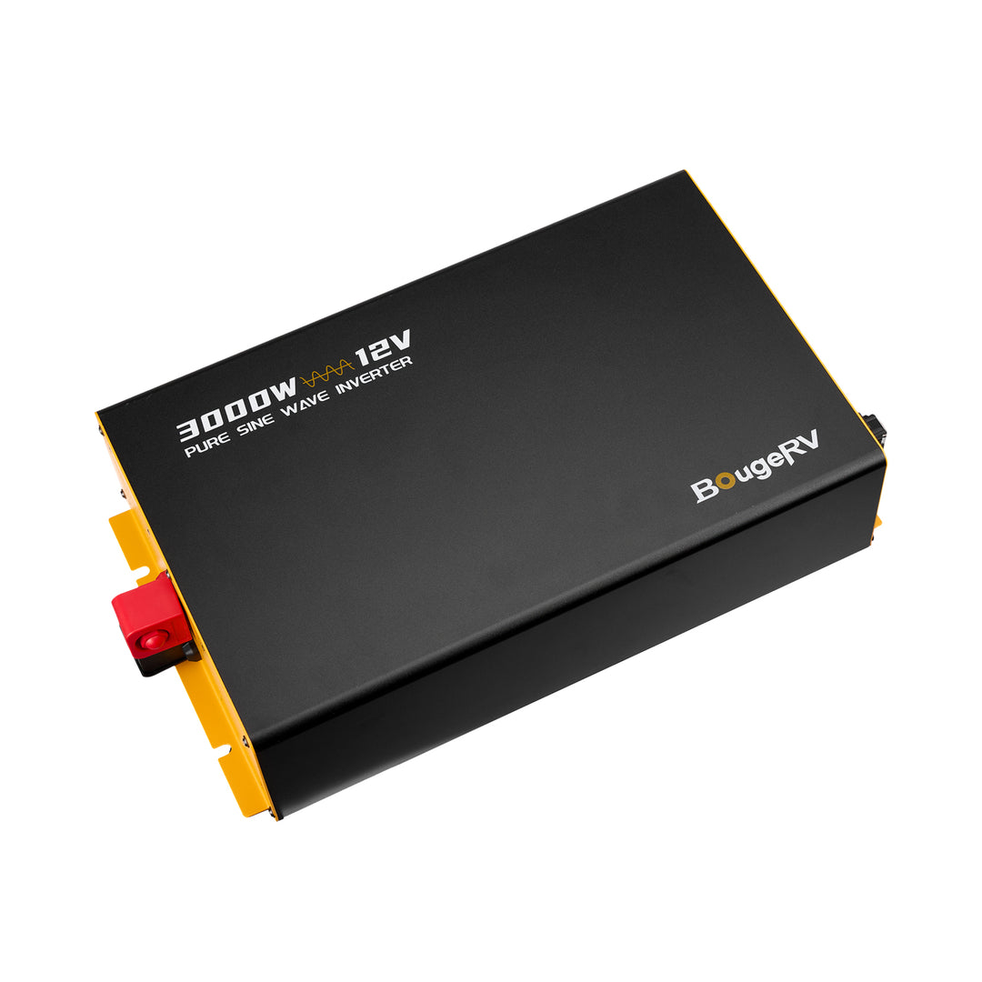 BougeRV Onduleur 3000W 12V à Onde Sinusoïdale Pure avec Bluetooth