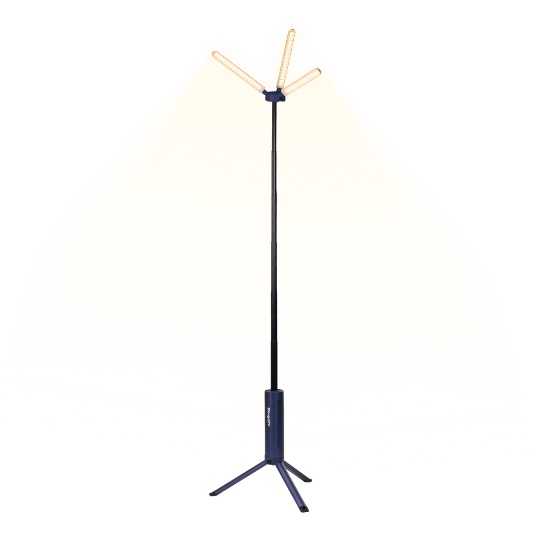 BougeRV Nouveau T1 Lampe de Camping Télescopique Portable (Bleu)