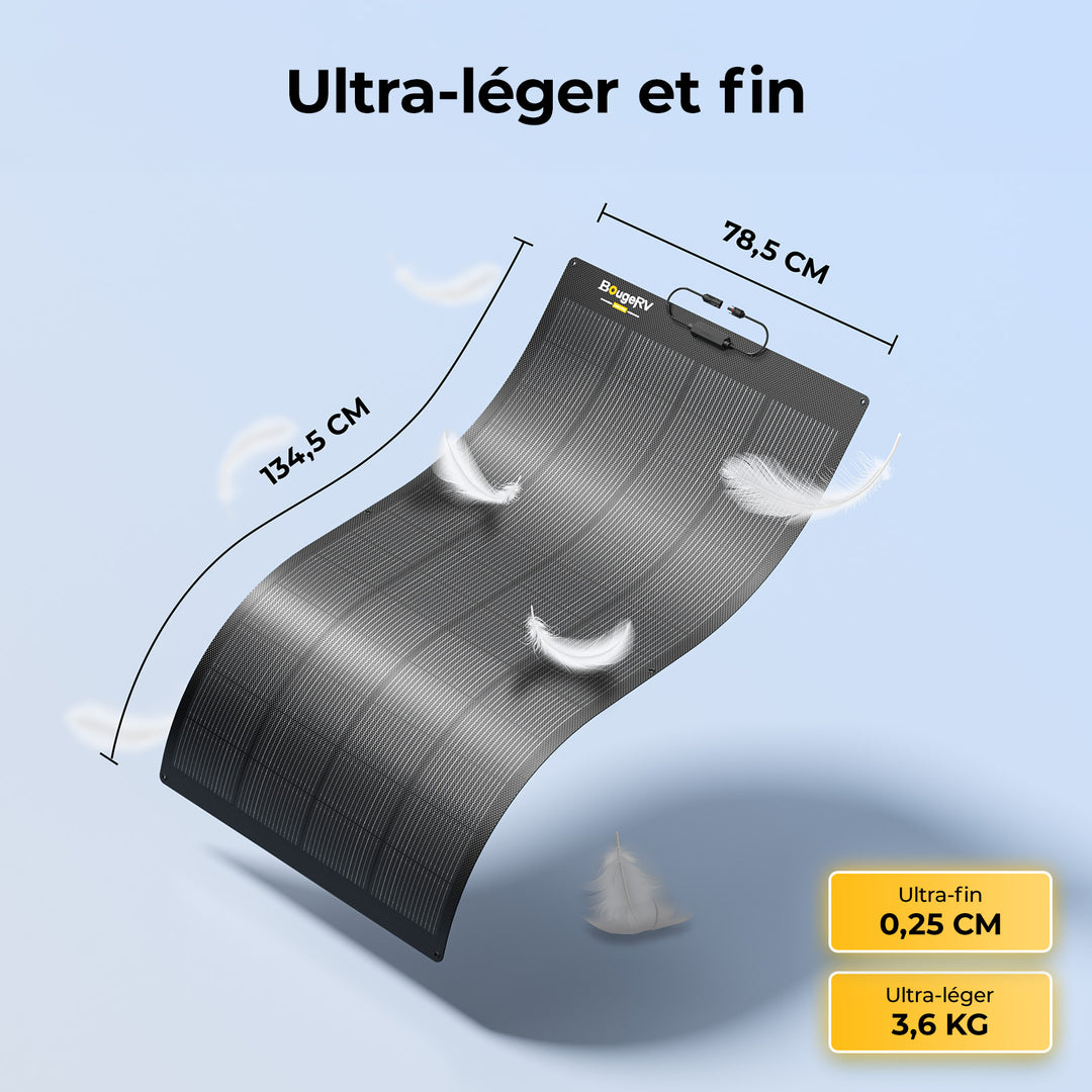 BougeRV Arch Pro 200W N-Type TOPCon panneau solaire flexible (compatible 12/24V)