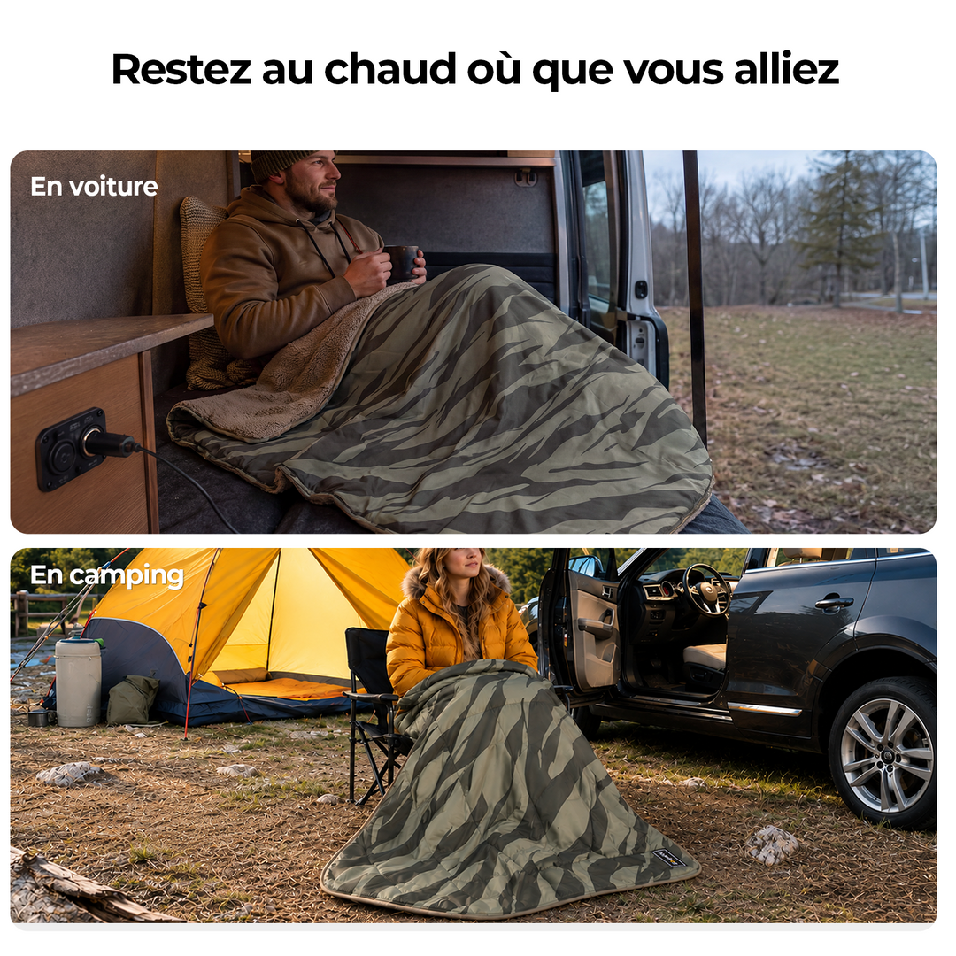 BougeRV Couverture électrique portable 12 V (verte)