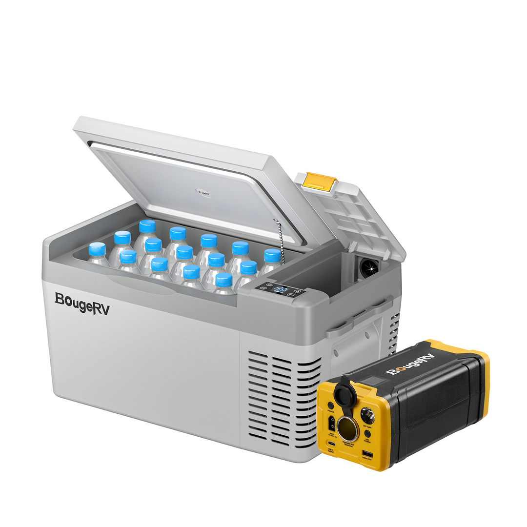 BougeRV CRPRO 20L 12V Réfrigérateur portable pour voiture Blanc