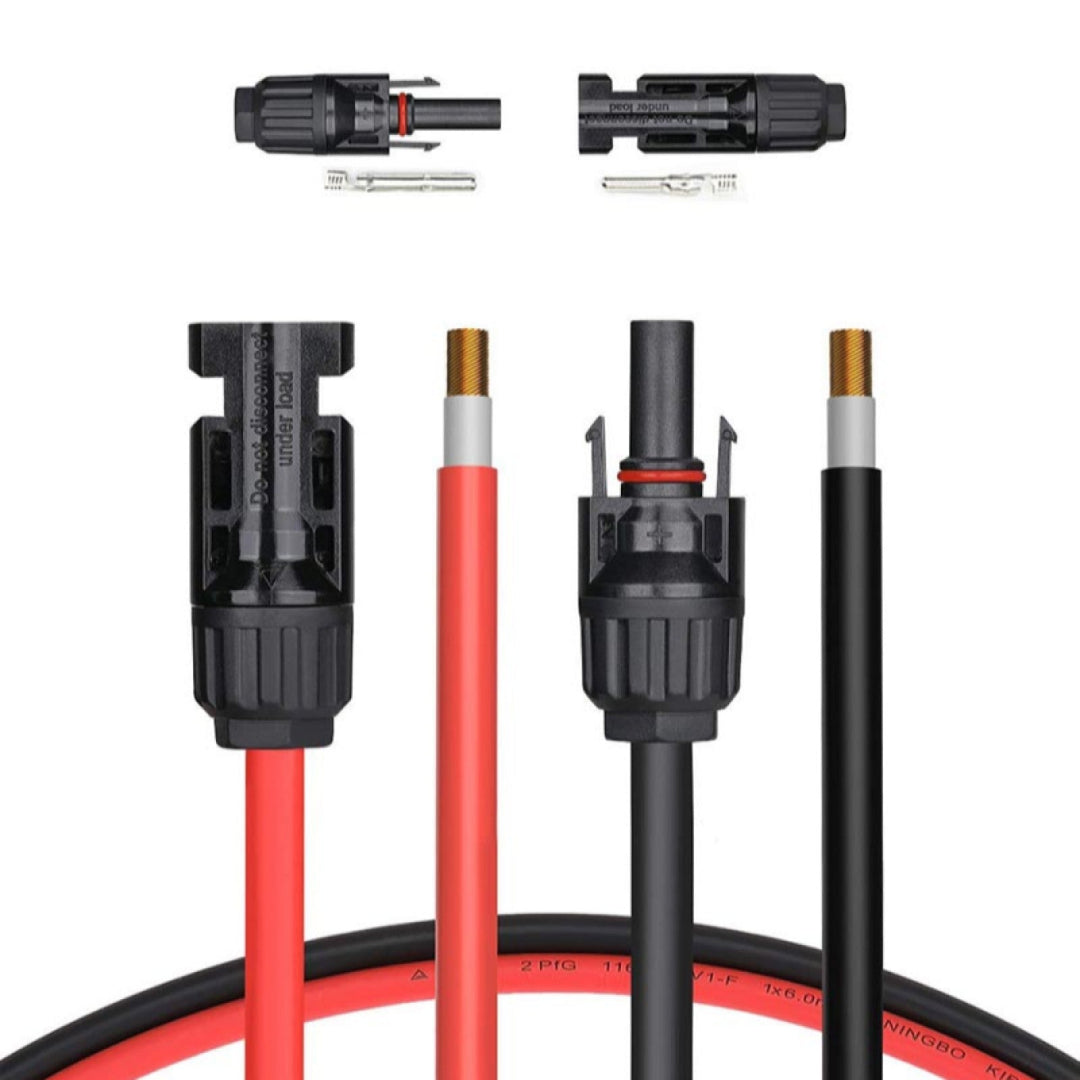 BougeRV 10AWG Solarmodule Verbindungskabel (xm Rot+xm Schwarz)