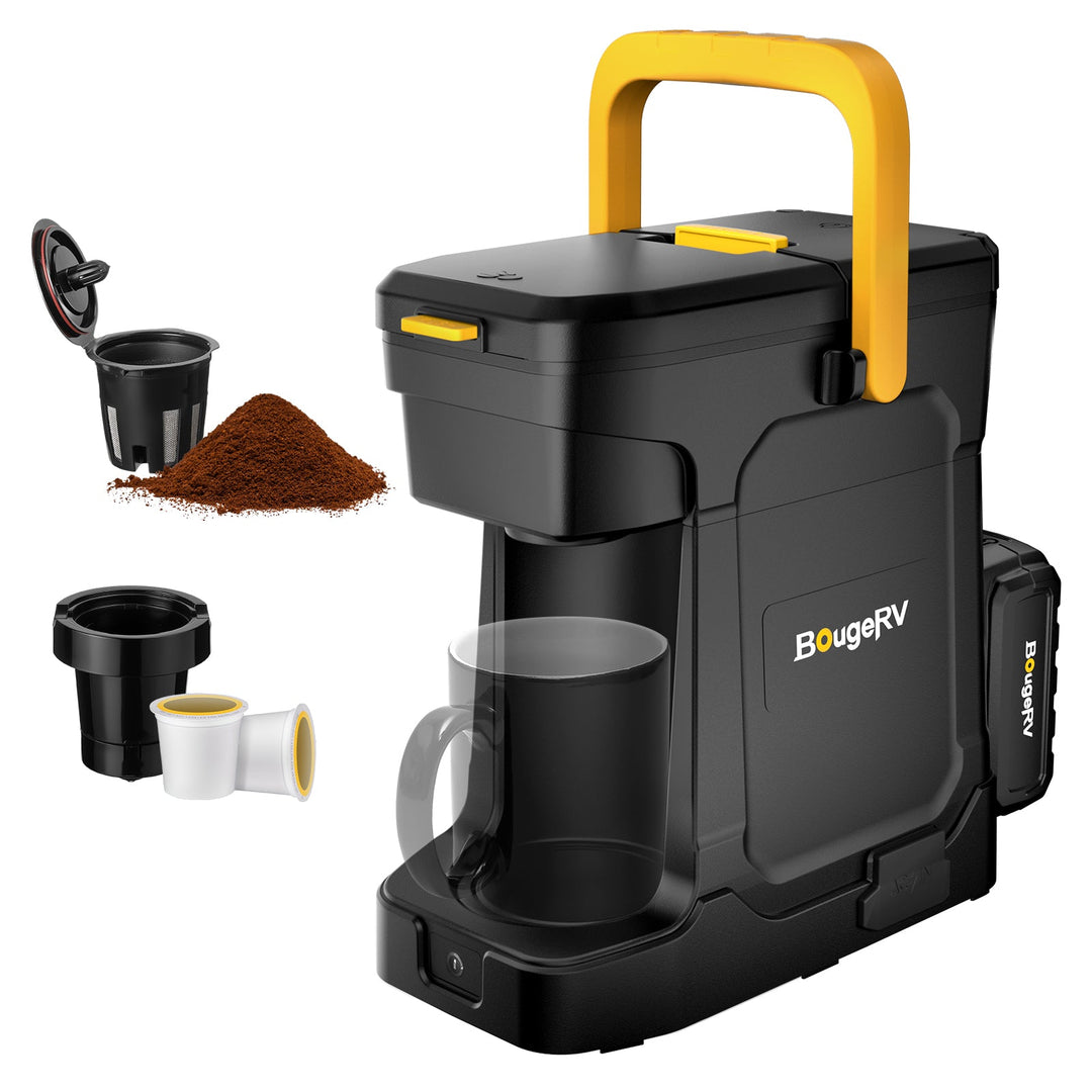 BougeRV Machine à café mobile avec batterie 144 Wh