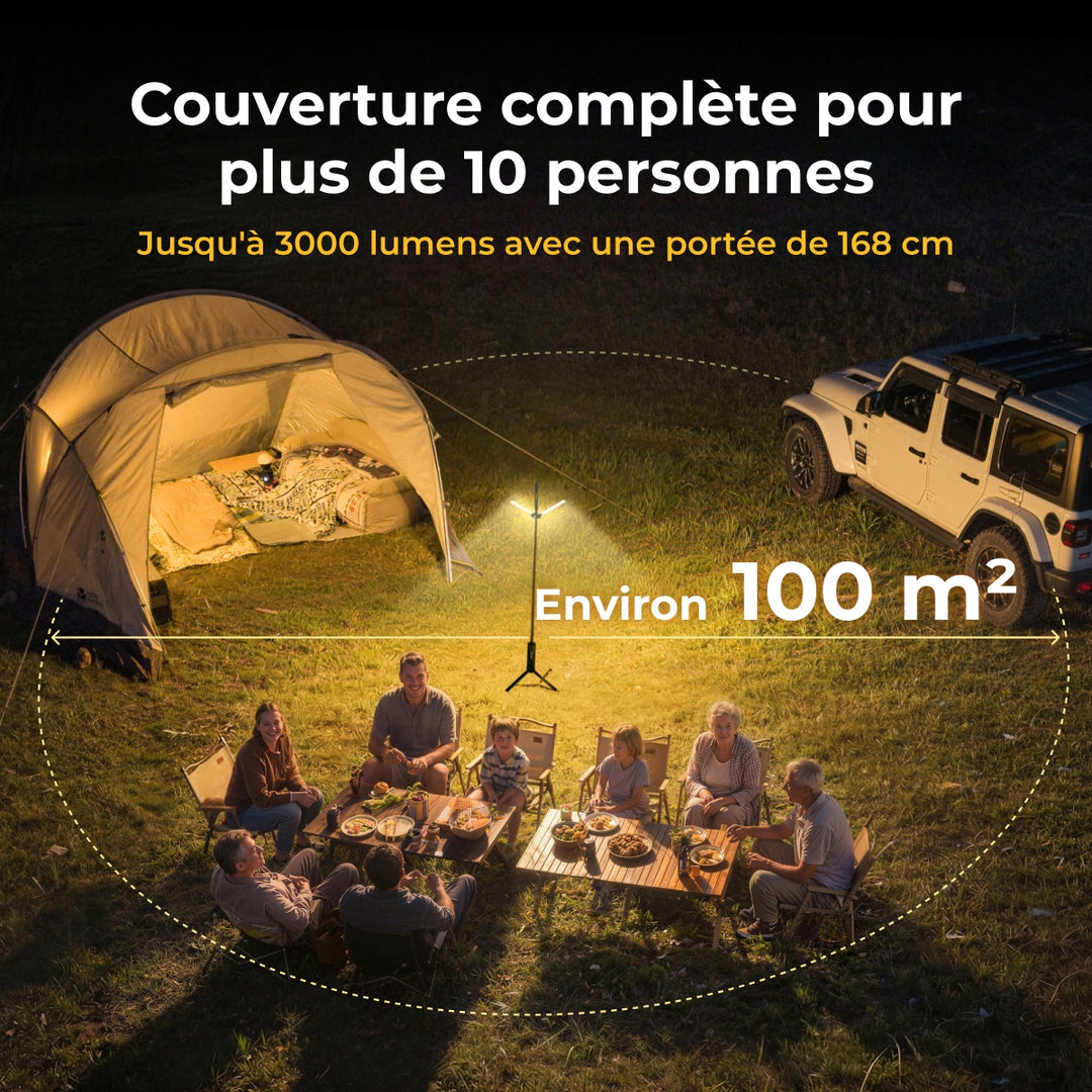 BougeRV Nouveau T1 Lampe de Camping Télescopique Portable (Vert)