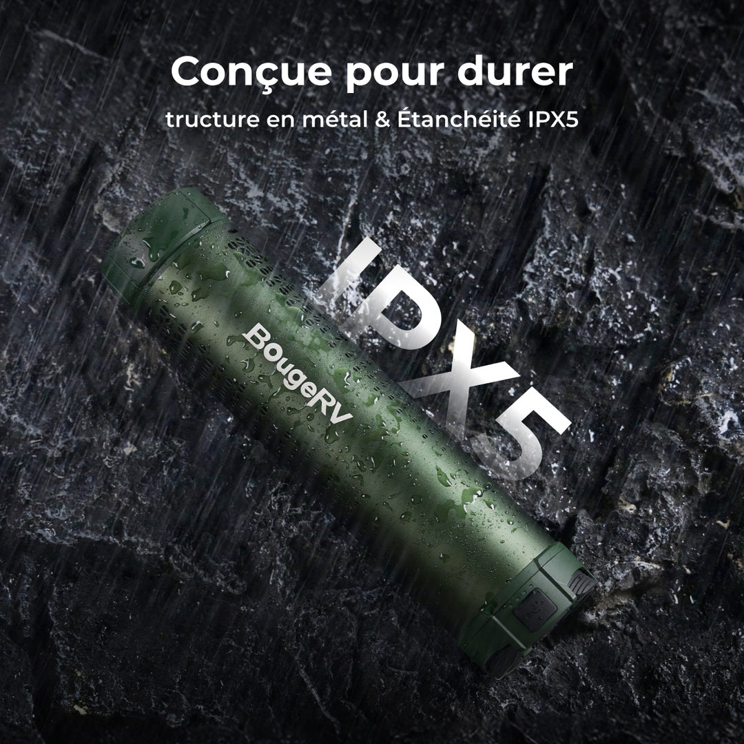 BougeRV Nouveau T1 Lampe de Camping Télescopique Portable (Vert)