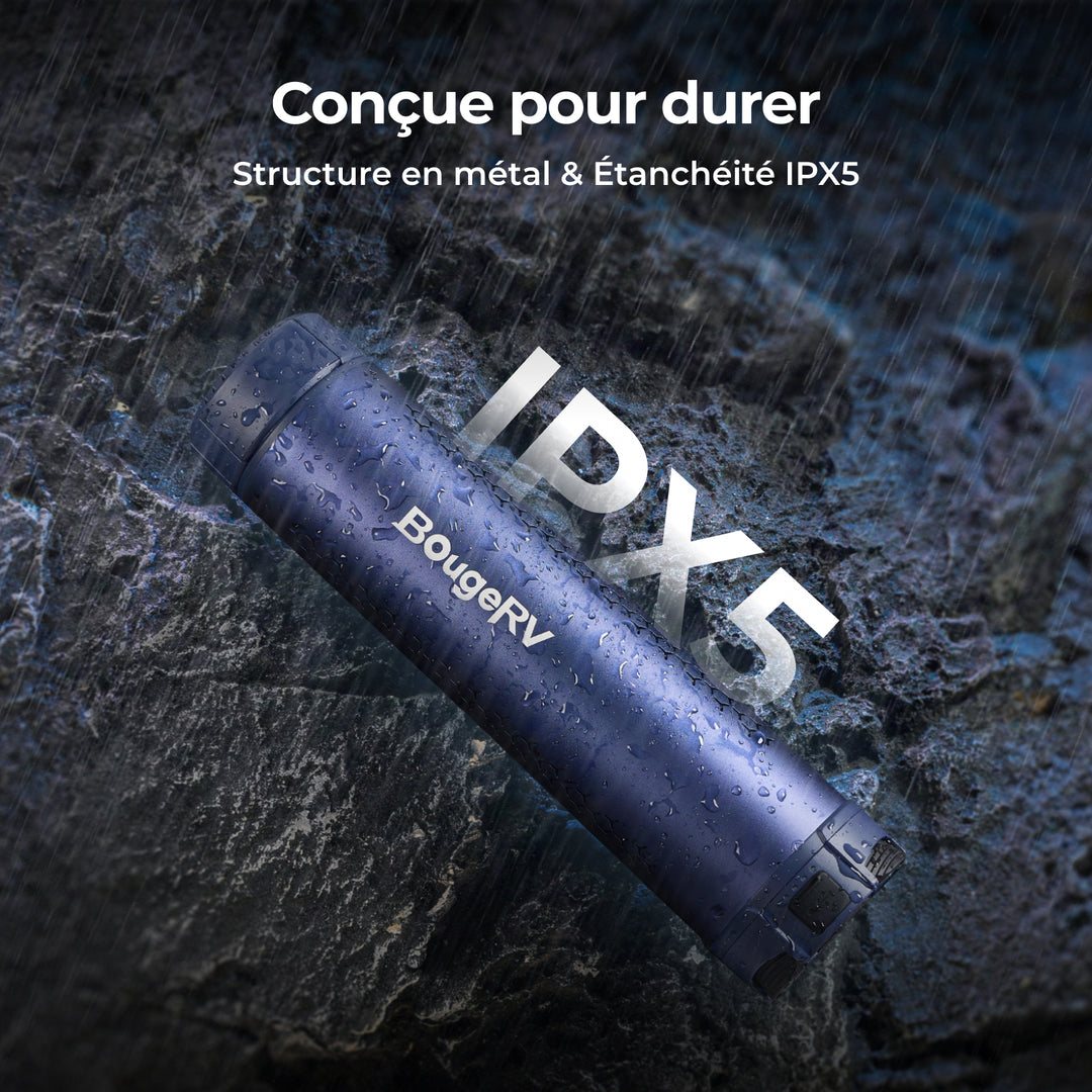BougeRV Nouveau T1 Lampe de Camping Télescopique Portable (Bleu)
