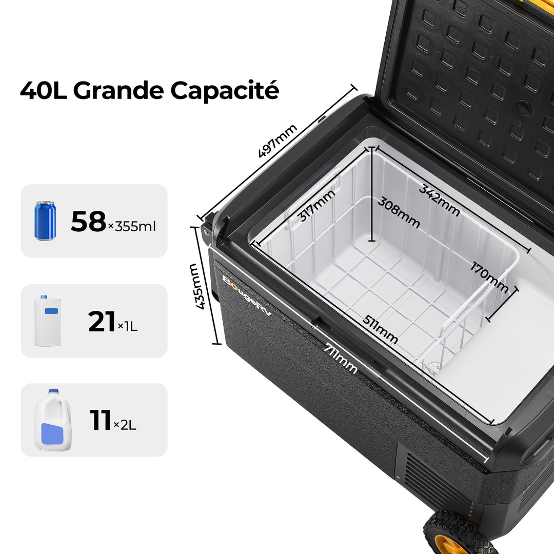 BougeRV CRS 40L glacière portable pour voiture