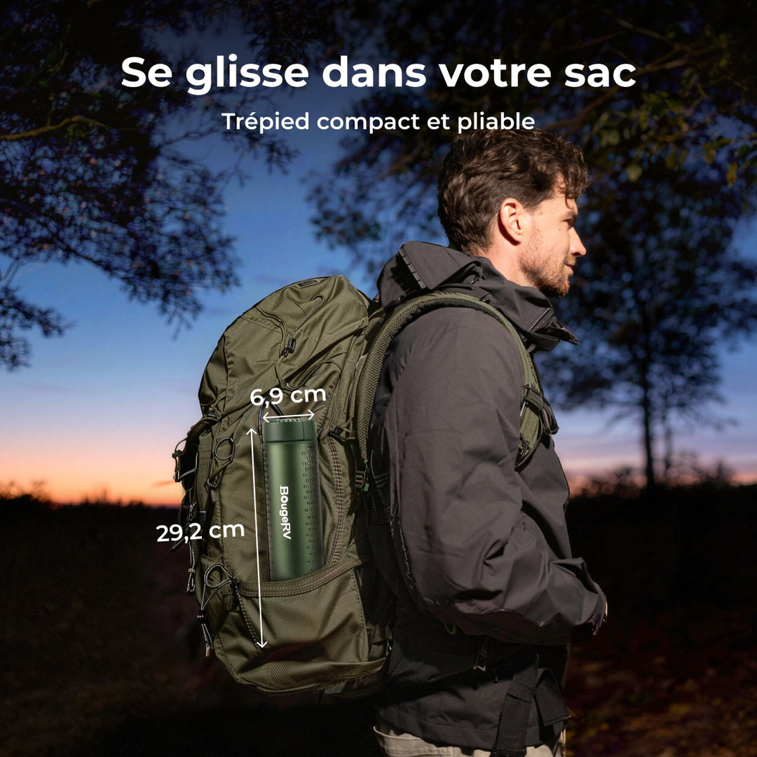 BougeRV Nouveau T1 Lampe de Camping Télescopique Portable (Vert)