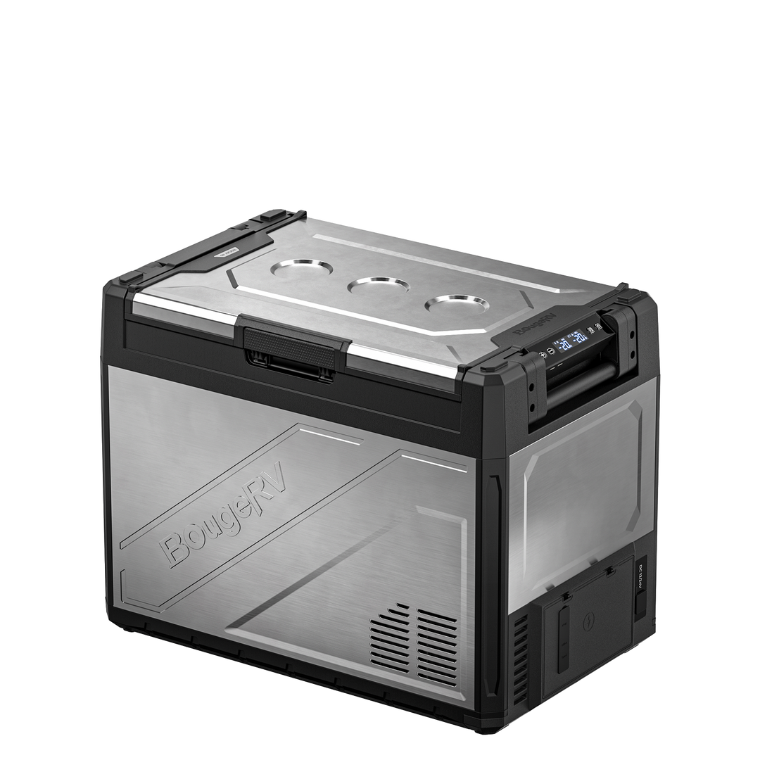 BougeRV Nouveau Rocky V3.0 65 L Réfrigérateur de voiture 12 V à deux zones