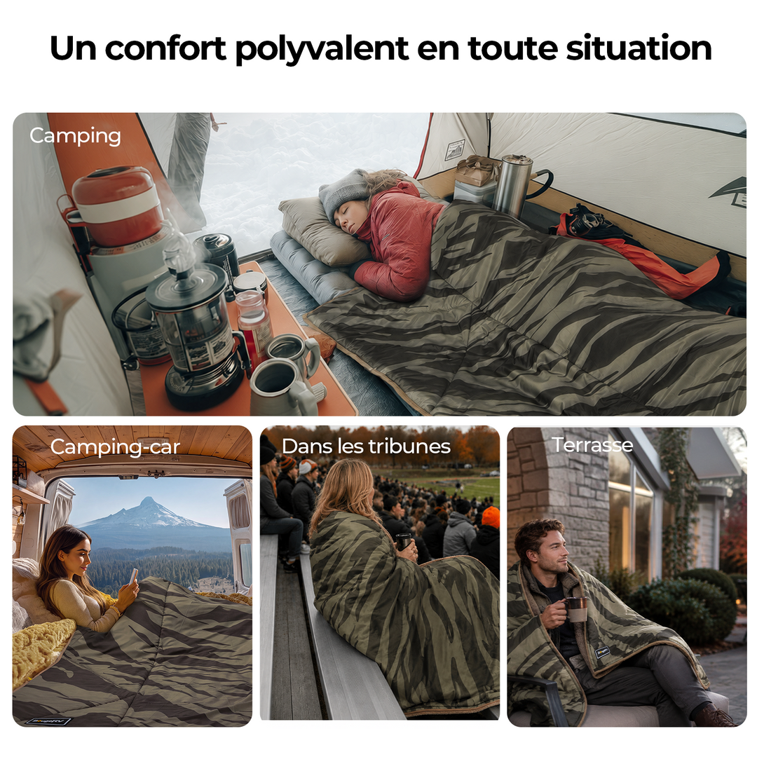 BougeRV Couverture électrique portable 12 V (verte)