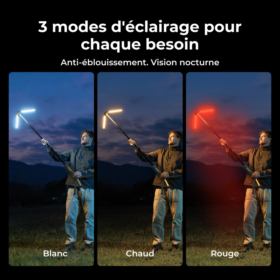 BougeRV Nouveau T1 Lampe de Camping Télescopique Portable (Vert)
