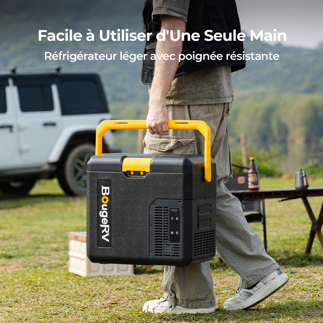 BougeRV CRH 18 litres Réfrigérateur portable pour voiture Noir