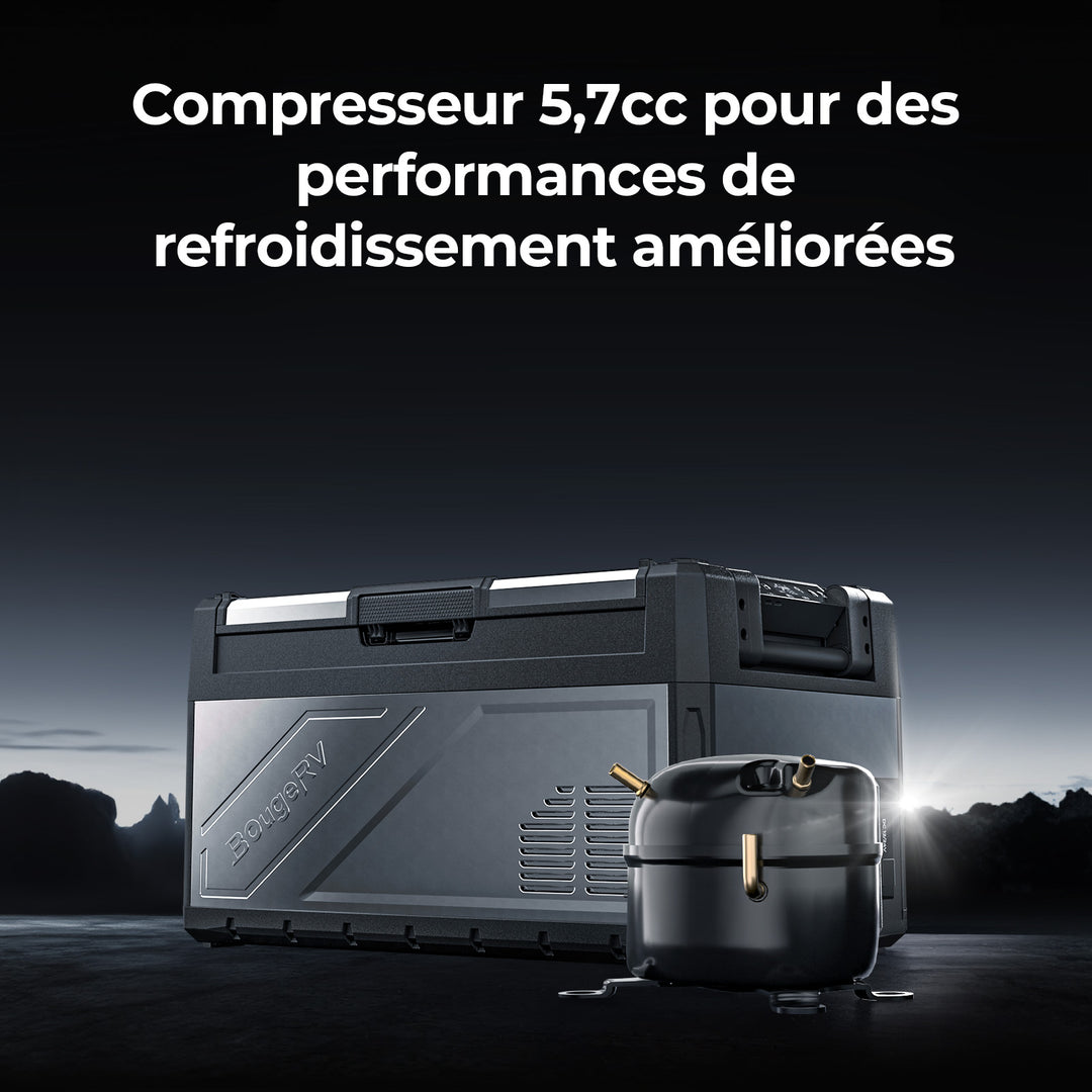 BougeRV Nouveau Rocky V3.0 39 L Réfrigérateur de voiture 12 V à deux zones