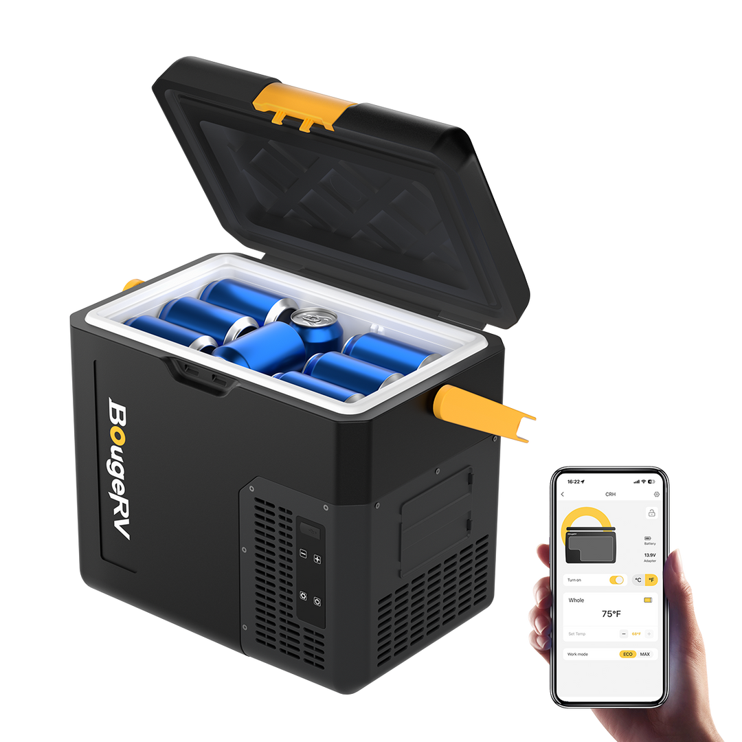 BougeRV CRH 18 litres Réfrigérateur portable pour voiture Noir