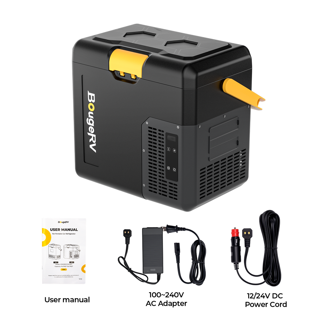 BougeRV CRH 18 litres Réfrigérateur portable pour voiture Noir