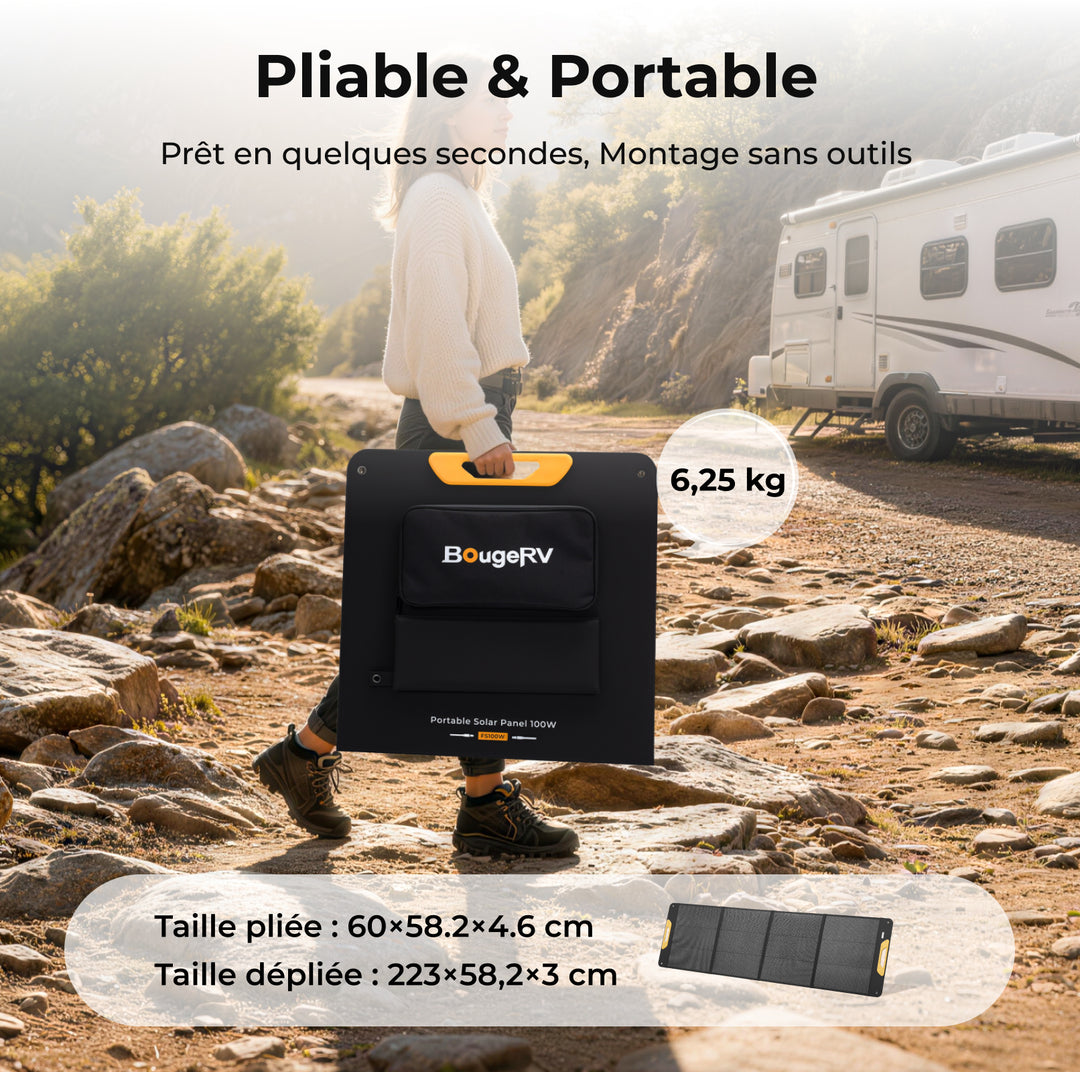 Nouveau panneau solaire portable de 200 W