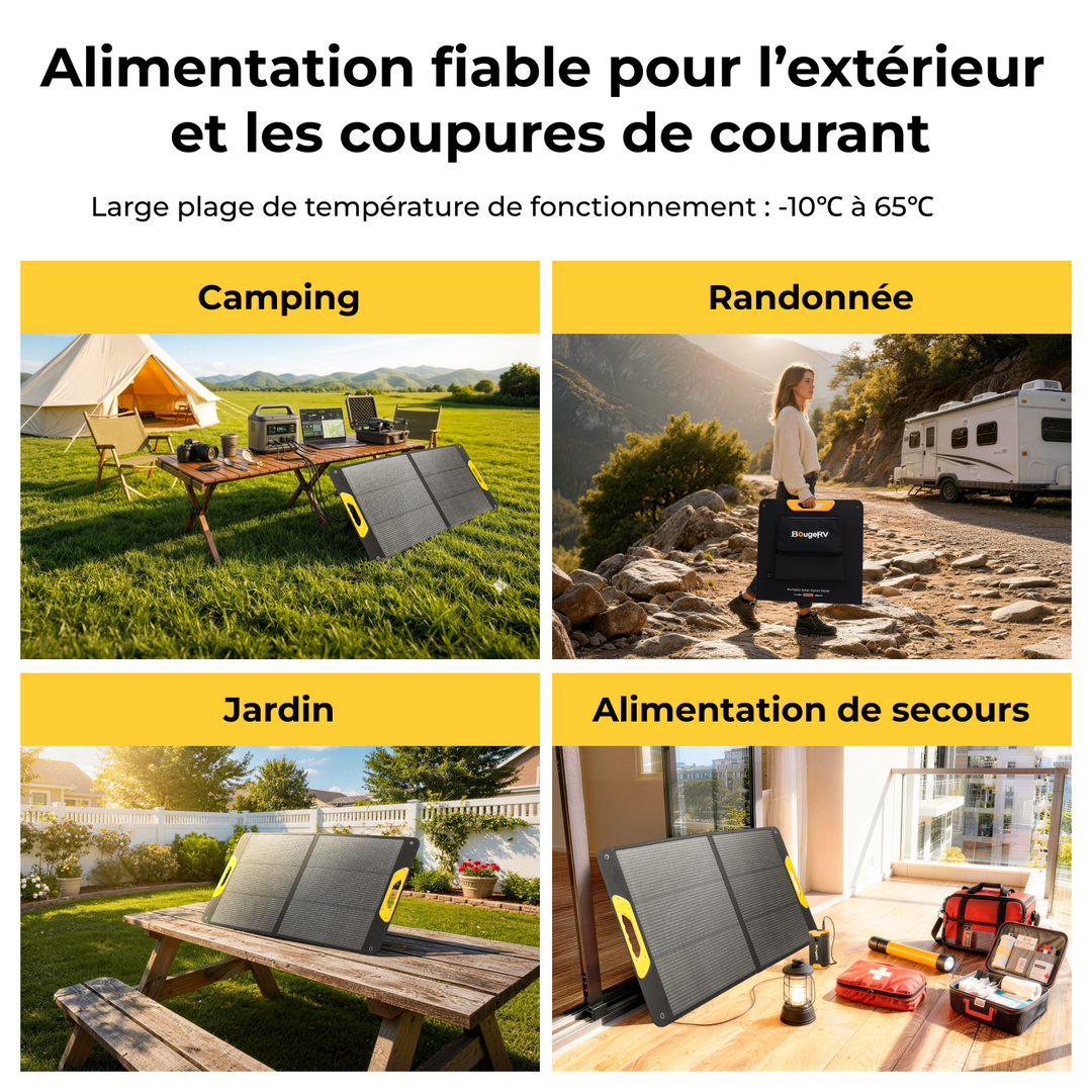 Nouveau panneau solaire portable de 100 W