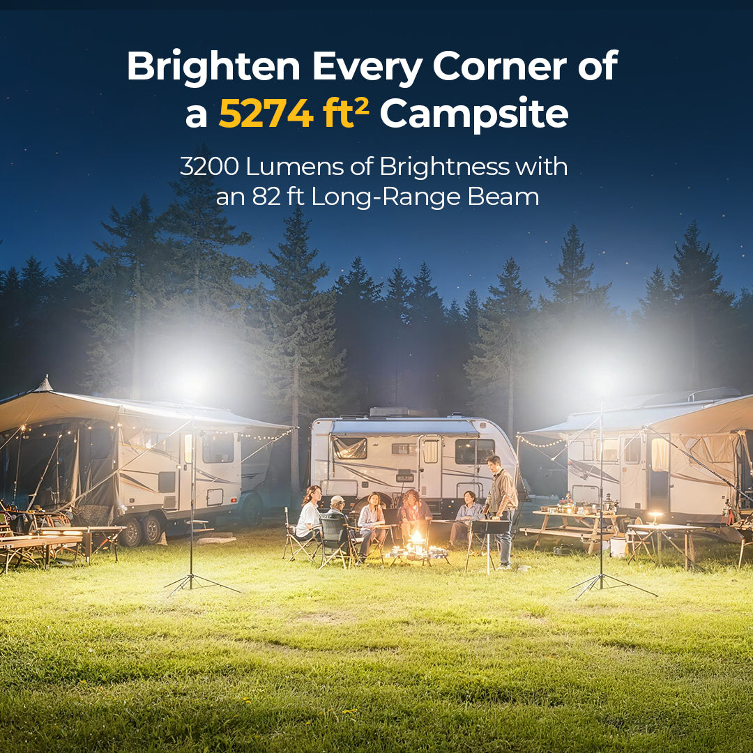 BougeRV Lampe télescopique grand angle pour le camping