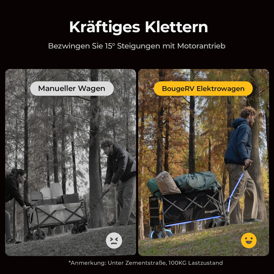 BougeRV chariot électrique pour le camping, chariot pliable
