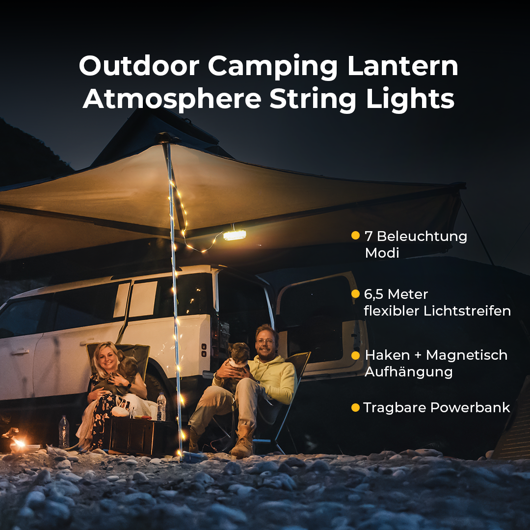 BougeRV Lanterne de camping d'extérieur Guirlande lumineuse d'ambiance