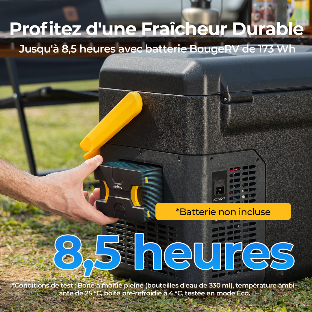 BougeRV CRH 18 litres Réfrigérateur portable pour voiture Noir