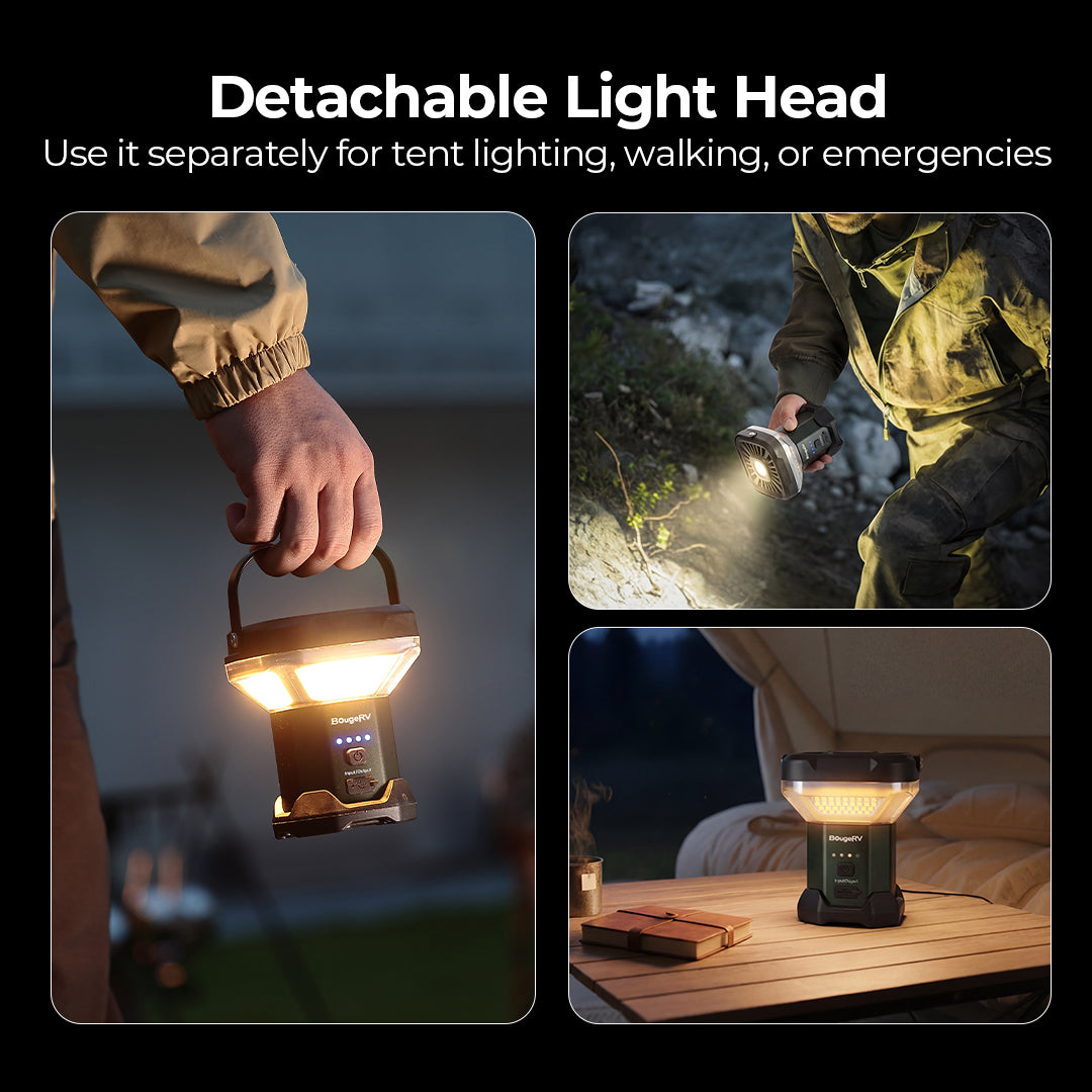 BougeRV Lampe télescopique grand angle pour le camping