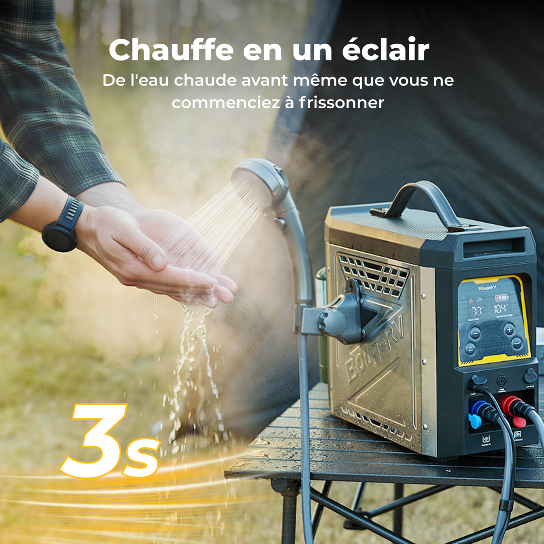 Nouveau chauffe-eau de camping portable au propane