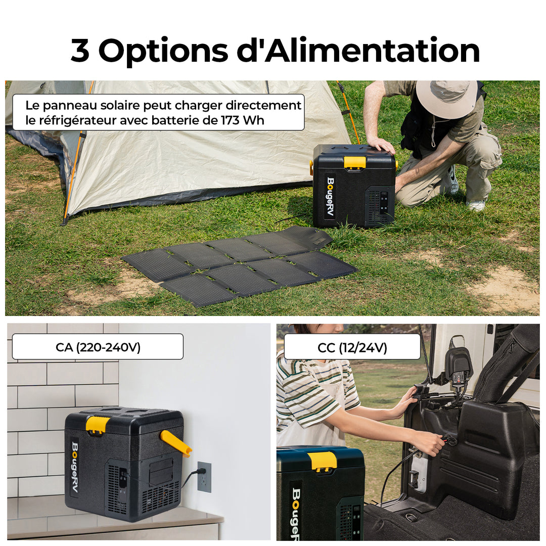 BougeRV CRH 18 litres Réfrigérateur portable pour voiture Noir
