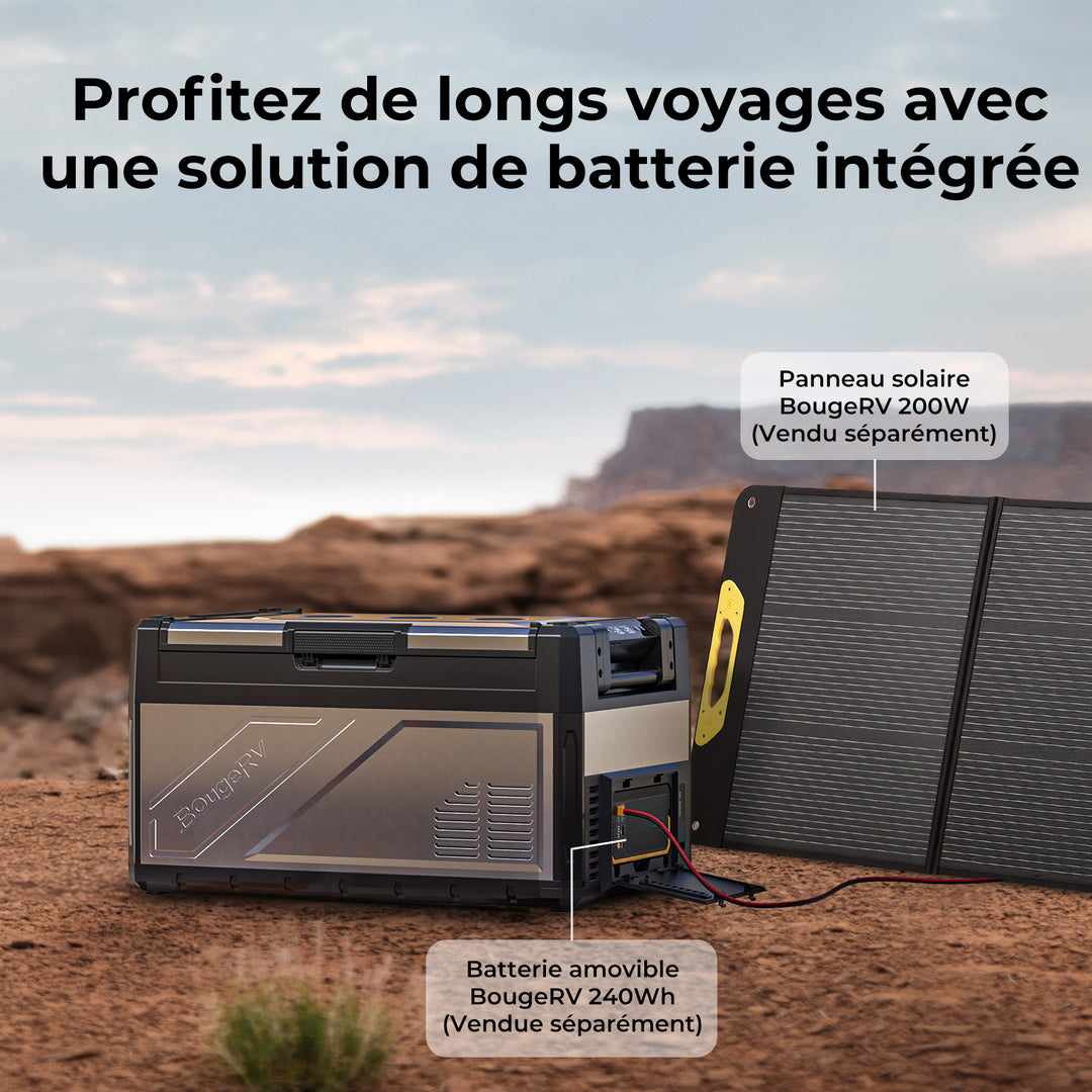 BougeRV Nouveau Rocky V3.0 39 L Réfrigérateur de voiture 12 V à deux zones