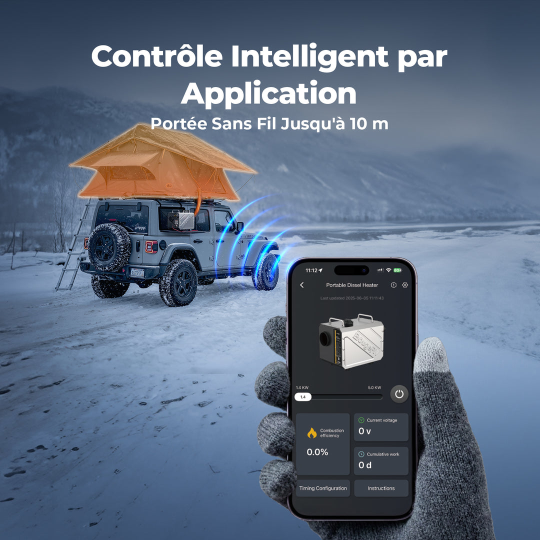 BougeRV 5 kW Chauffage extérieur portable au diesel