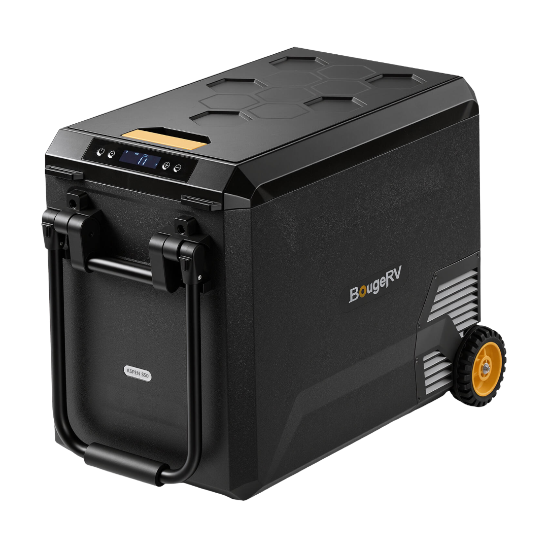 BougeRV Nouveau ASPEN 47 L réfrigérateur portable 12 V, avec roulettes