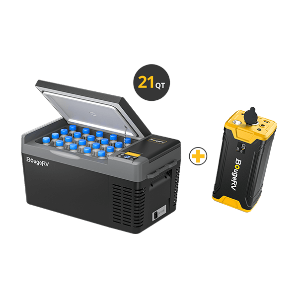 BougeRV CRPRO 20L 12V Réfrigérateur portable pour voiture Noir