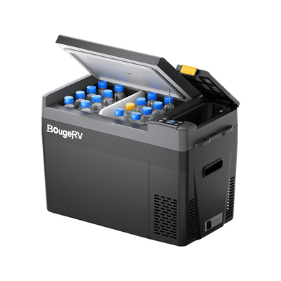 BougeRV CRPRO 29 litres 12V Réfrigérateur portable pour voiture Noir