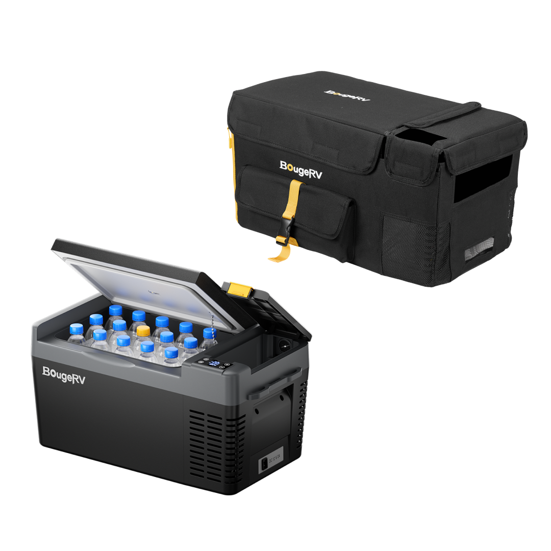 BougeRV CRPRO 20L 12V Réfrigérateur portable pour voiture Noir