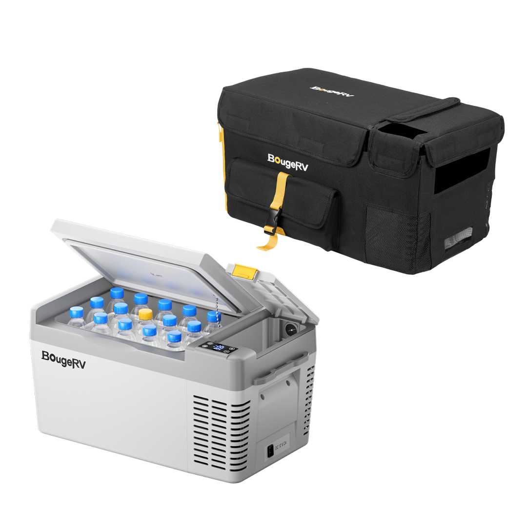 BougeRV CRPRO 20L 12V Réfrigérateur portable pour voiture Blanc