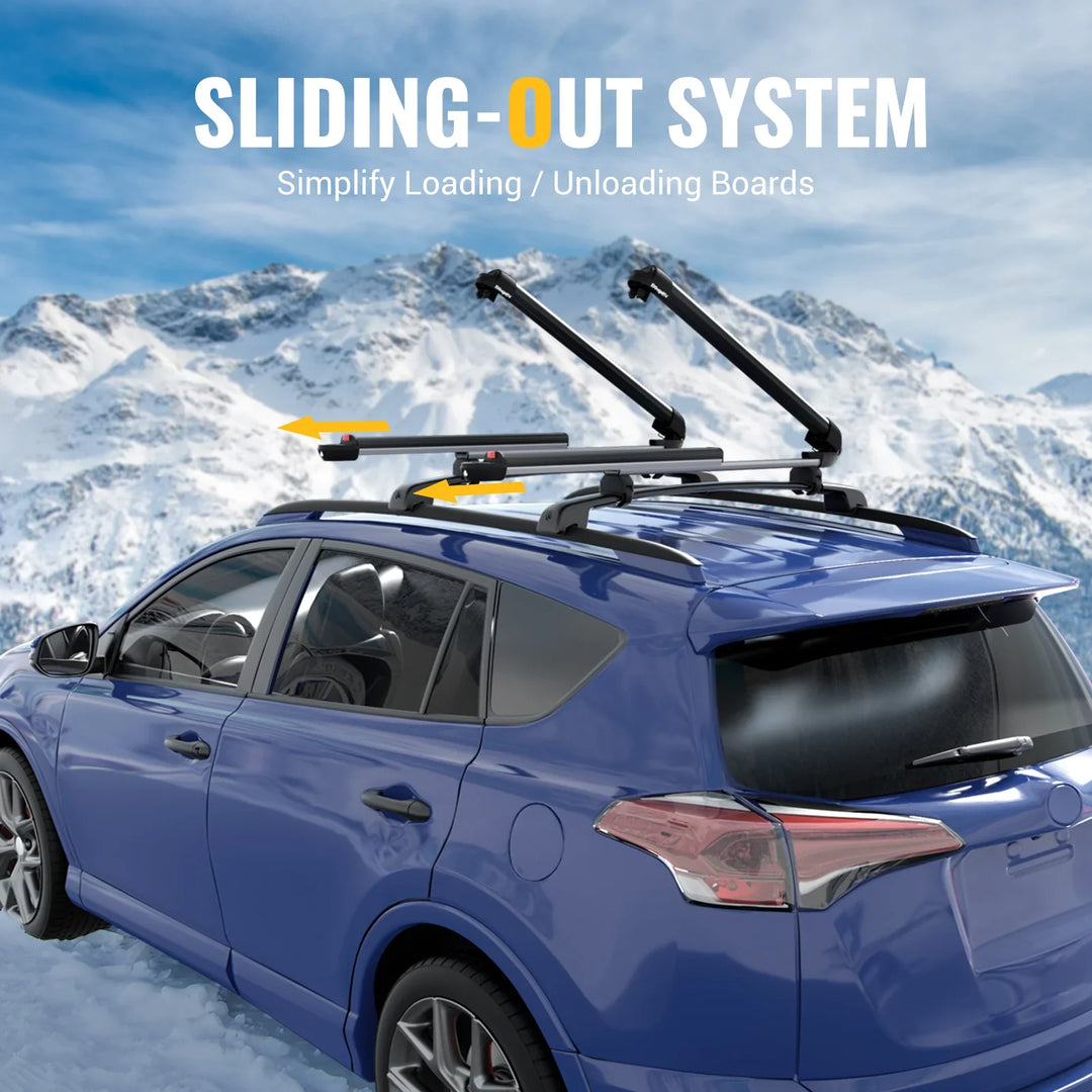 BougeRV Supports à skis et snowboards verrouillables, extension avec fonction coulissante
