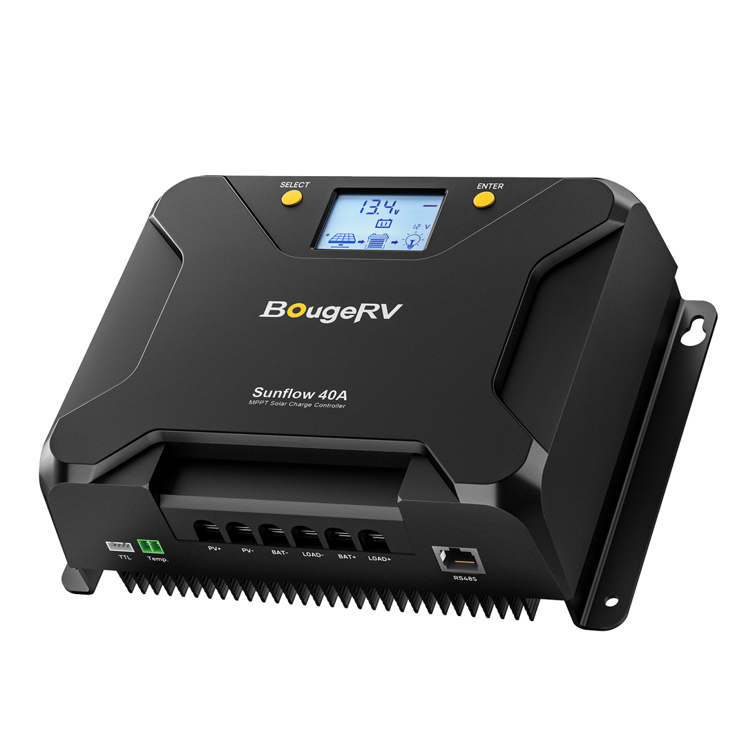 BougeRV Régulateur de Charge Solaire MPPT Sunflow 40A 12V/24V