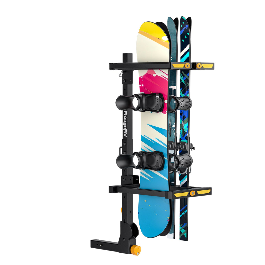 BougeRV Support de ski et de snowboard pour attelage avec protection antivol