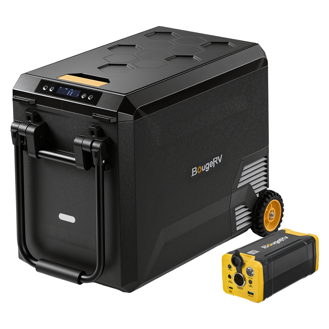 BougeRV Nouveau ASPEN 47 L réfrigérateur portable 12 V, avec roulettes