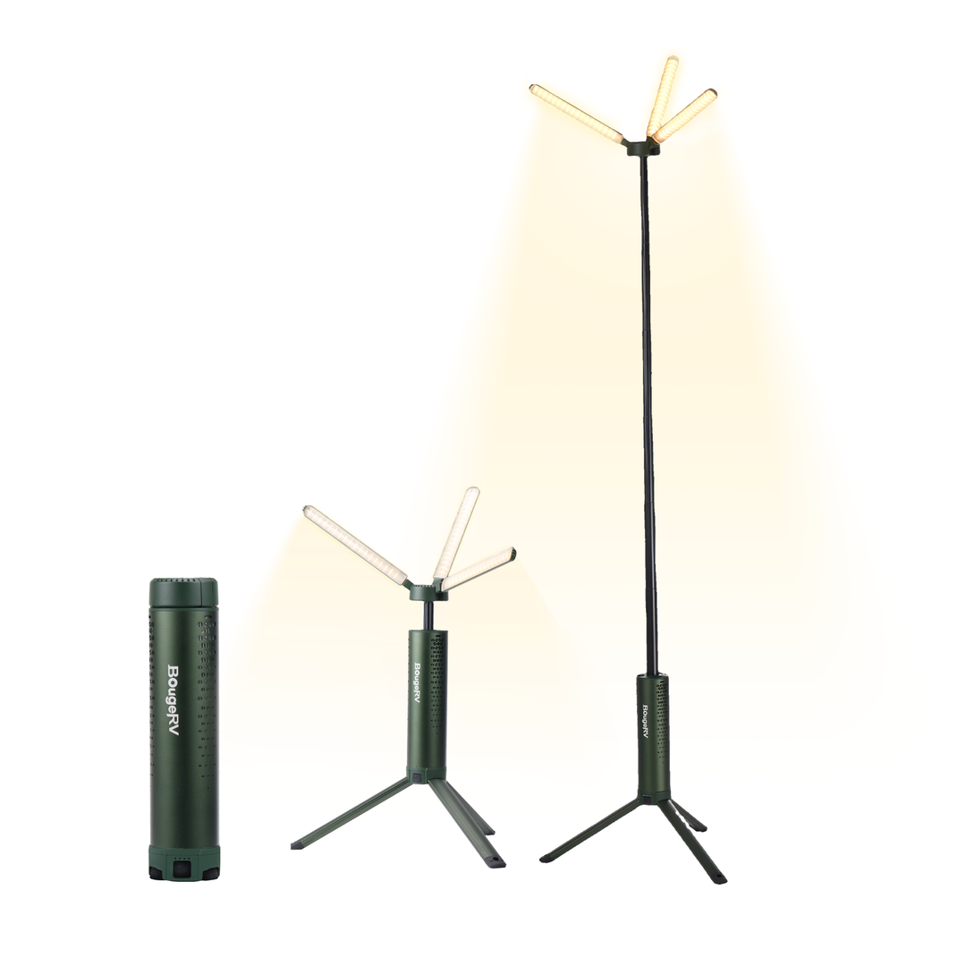 BougeRV Nouveau T1 Lampe de Camping Télescopique Portable (Vert)