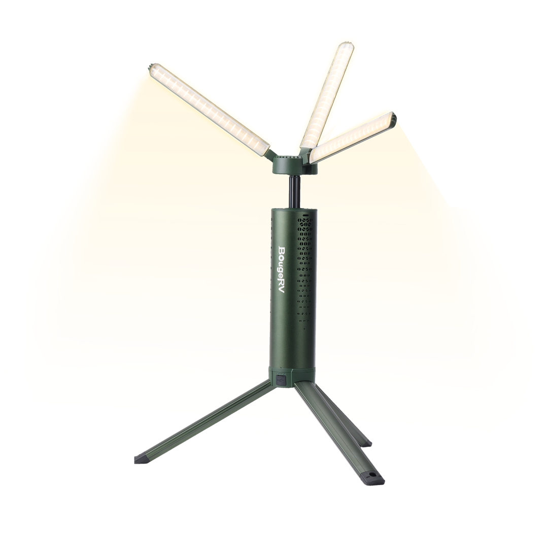BougeRV Nouveau T1 Lampe de Camping Télescopique Portable (Vert)