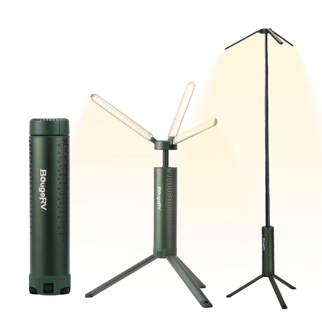BougeRV Nouveau T1 Lampe de Camping Télescopique Portable (Vert)